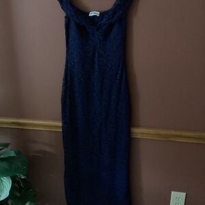 Long navy prom dress